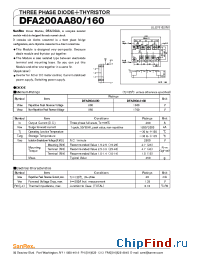 Datasheet DFA200AA80 manufacturer SanRex